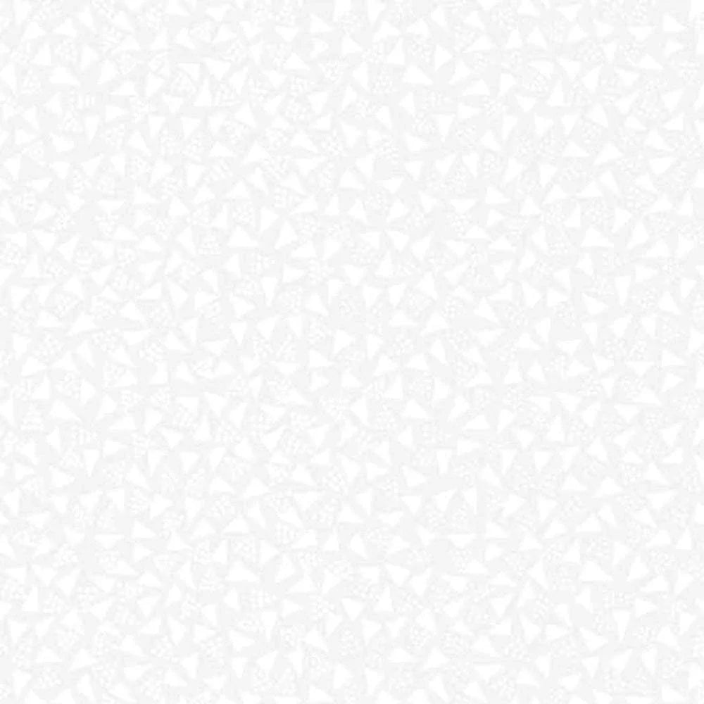 Ramblings 11 - Tossed Triangles White on White RA11-781-W by P & B Textiles