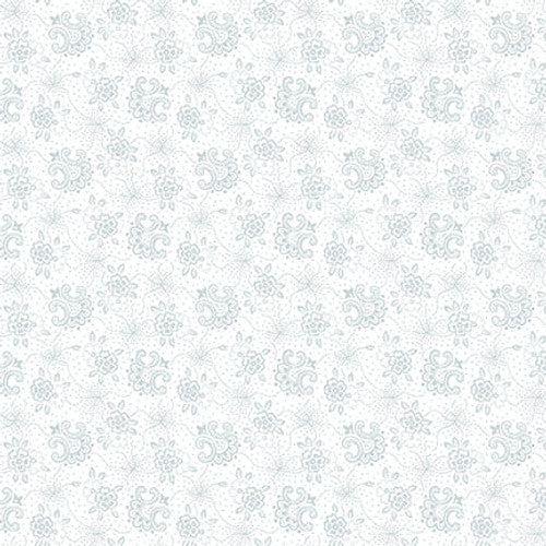 Quilter's Flour V White on White Foulards by Henry Glass Fabrics