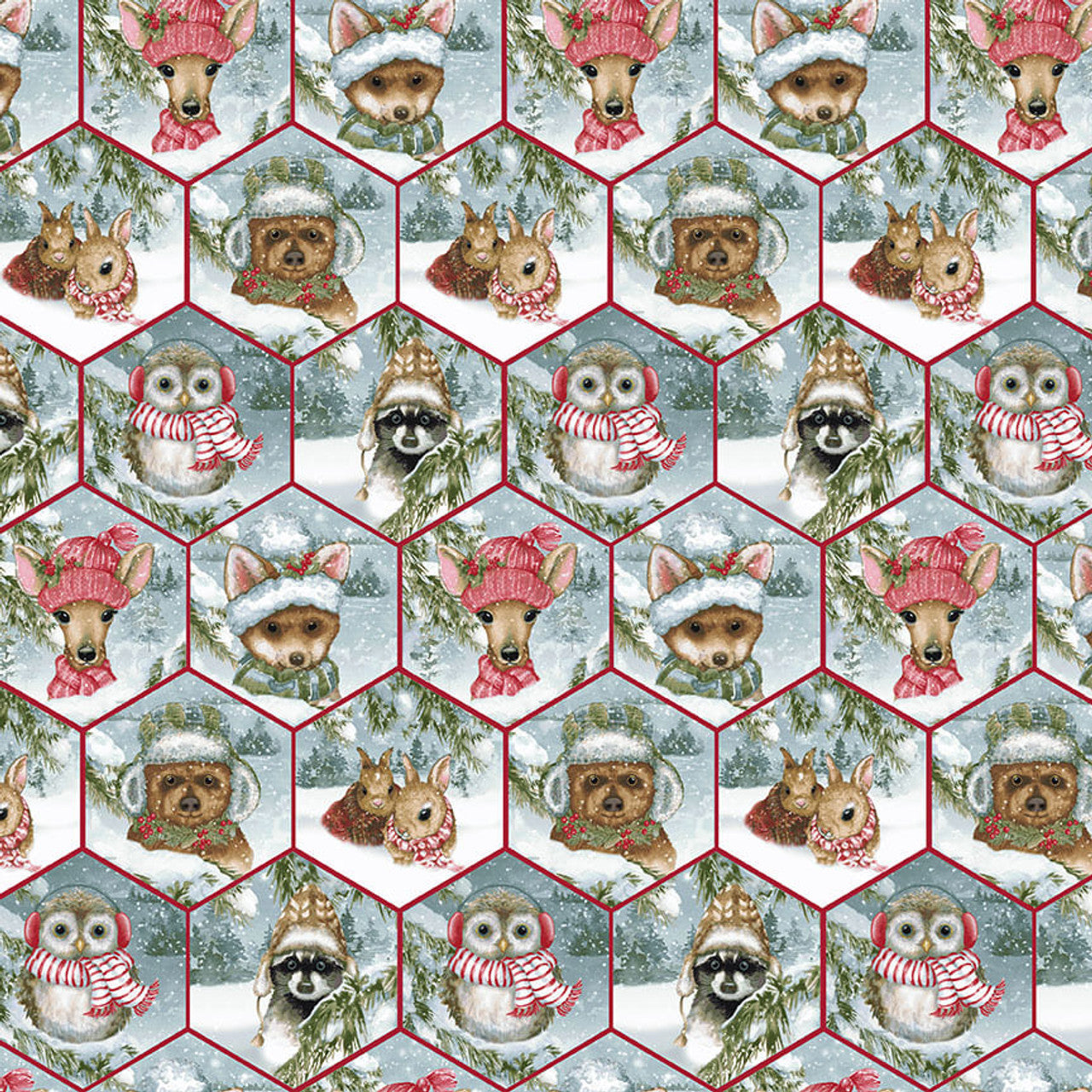 Magical Menagerie - Multi Animals 1364-78 by Henry Glass & Co.