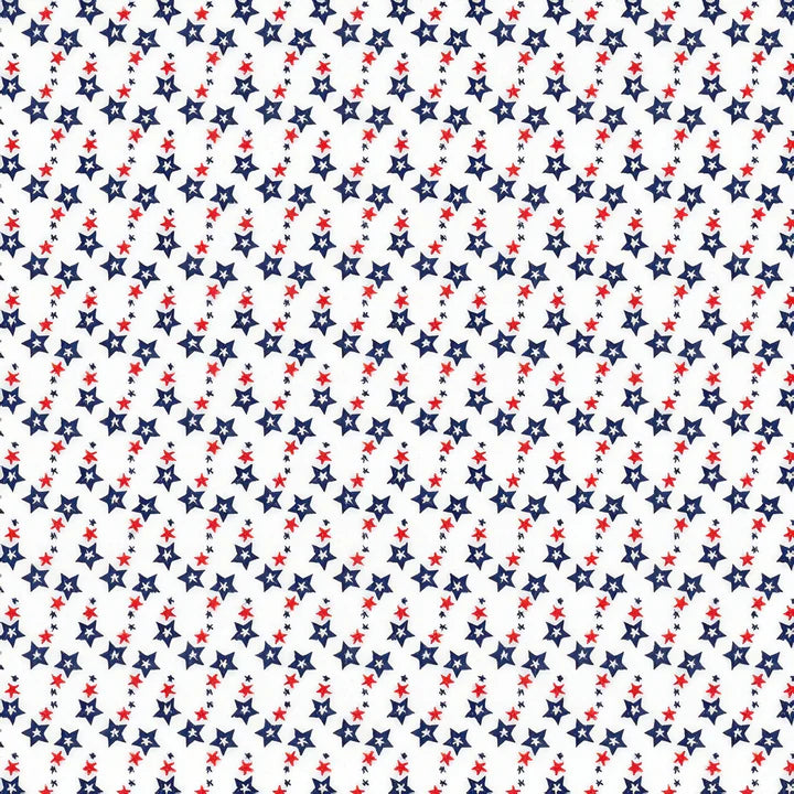 Documentaries - Mini Stars on White by Benartex Fabrics