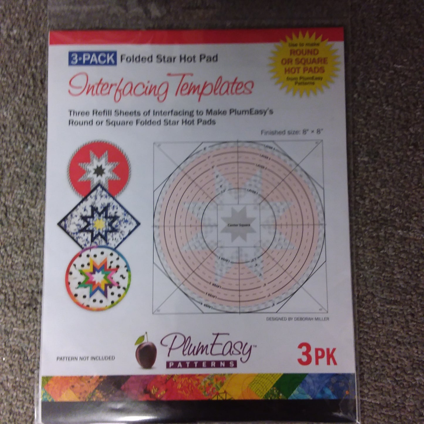 Folded Star Hot Pad Interfacing Templates