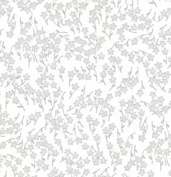 Quilter's Flour III 9940-01W White on White by Henry Glass Fabrics
