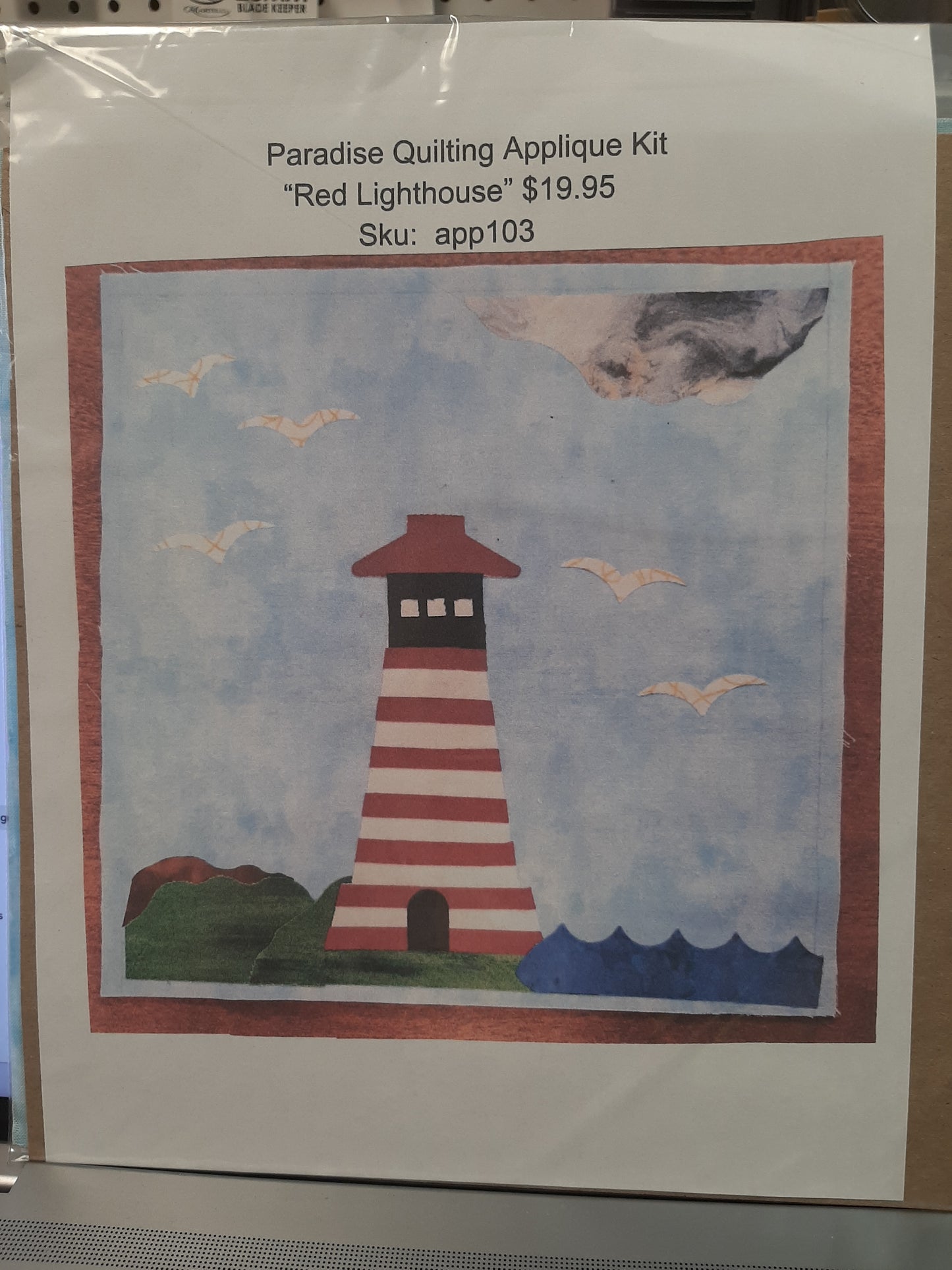 Red Lighthouse Applique Kit - App103