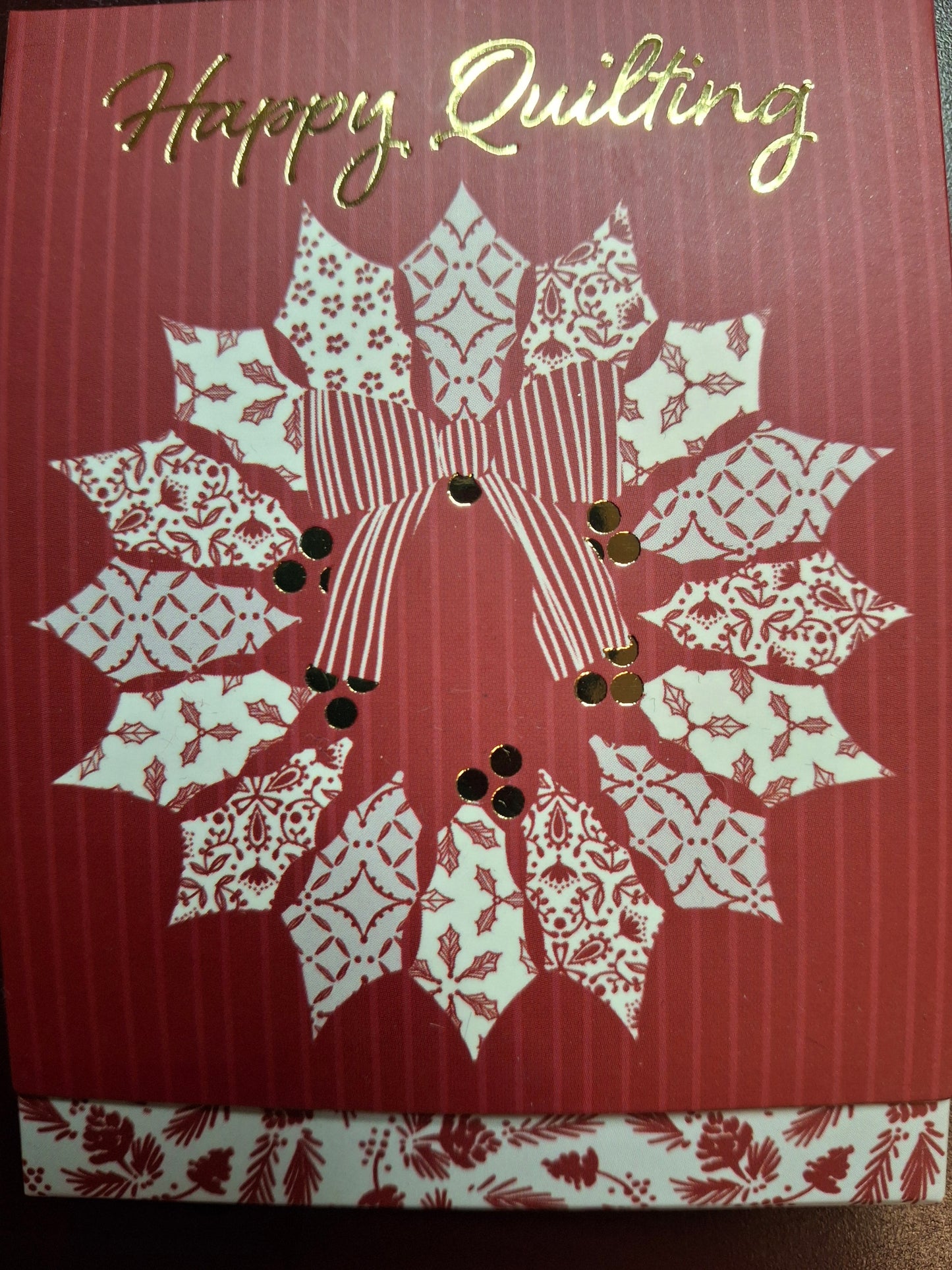 Notepad by MODA - Happy Quilting-Red Wreath