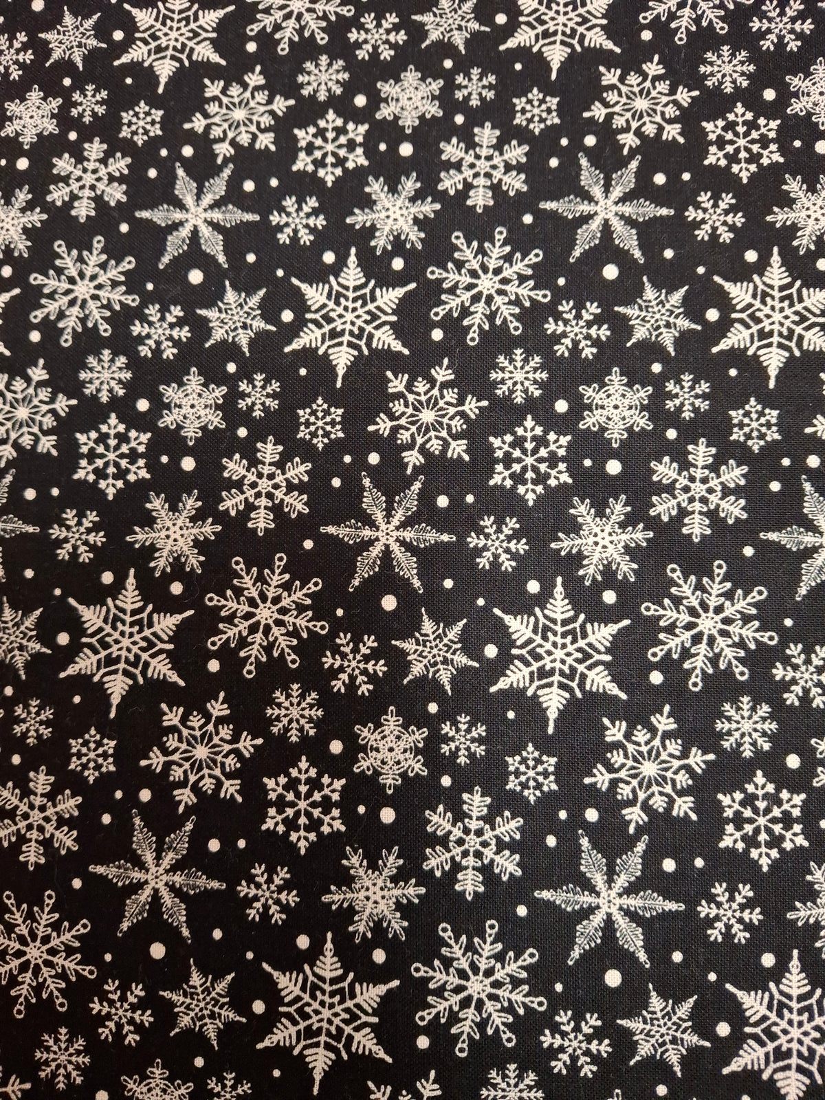 Christmas Traditions - Snow White on Black C9597 by Riley Blake