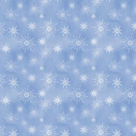 Let it Show-Man! - Snowflakes All Over Light Blue 27758-410 by Wilmington Prints