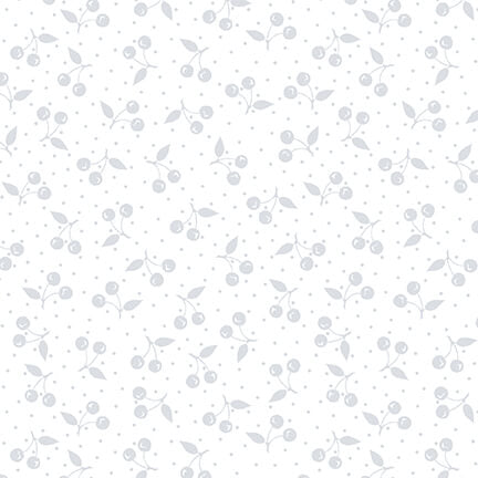 Quilter's Flour IV 402-01W Cherries White on White by Henry Glass Fabrics