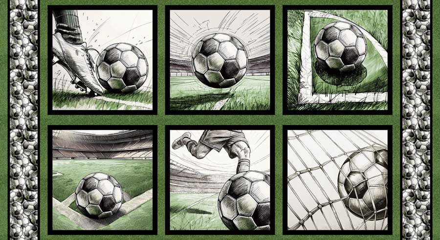 Goalbound Soccer Panel 4759B-66 by Blank Quilting (162)