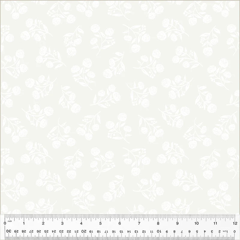 Clover & Dot - White on White 53863-10 by Windham Fabrics