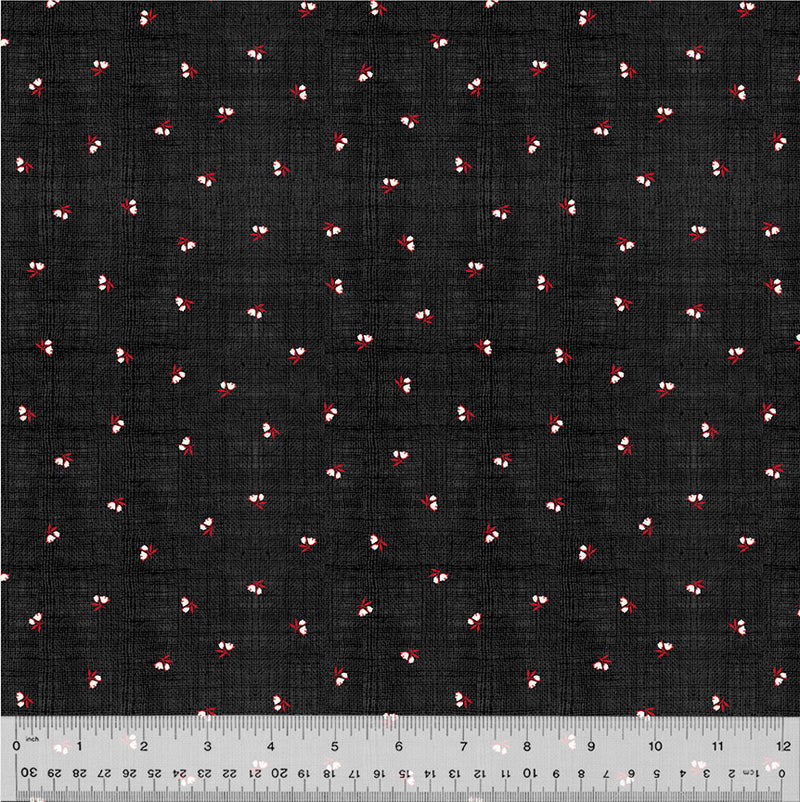 Sable & Scarlet - Black Buds - 54151-2 by Windham Fabrics