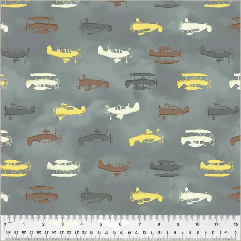Up Up and Awoof - Fog Gray - 54309-6 by Windham Fabrics