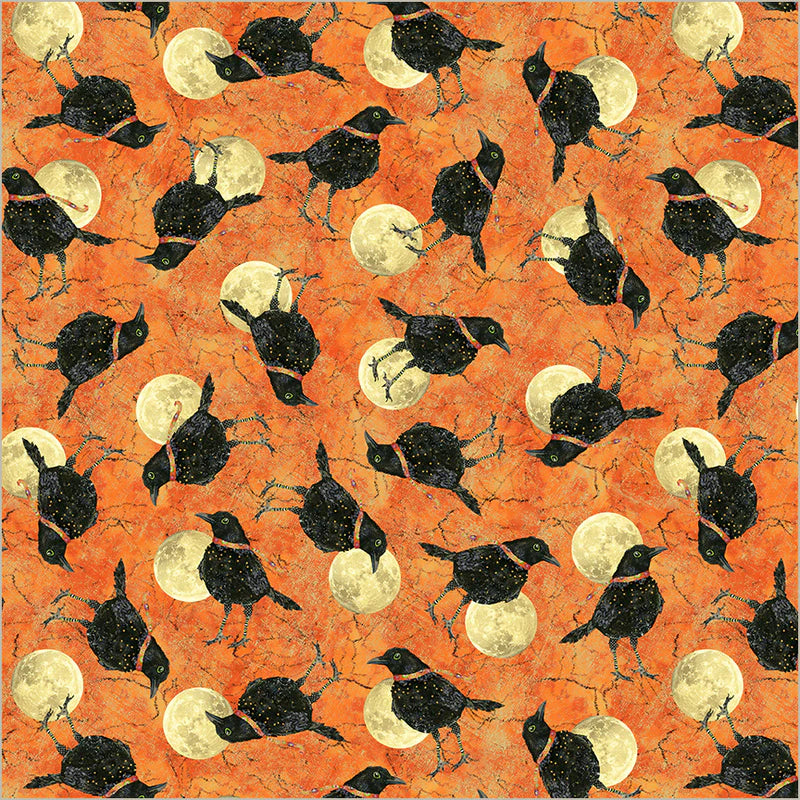 Midnight Hollow - Raven's Croak Fiery - 55302-5 by Windham Fabrics