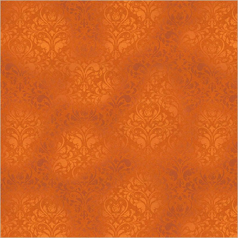 Midnight Hollow - Damask Fiery - 55305-5 by Windham Fabrics