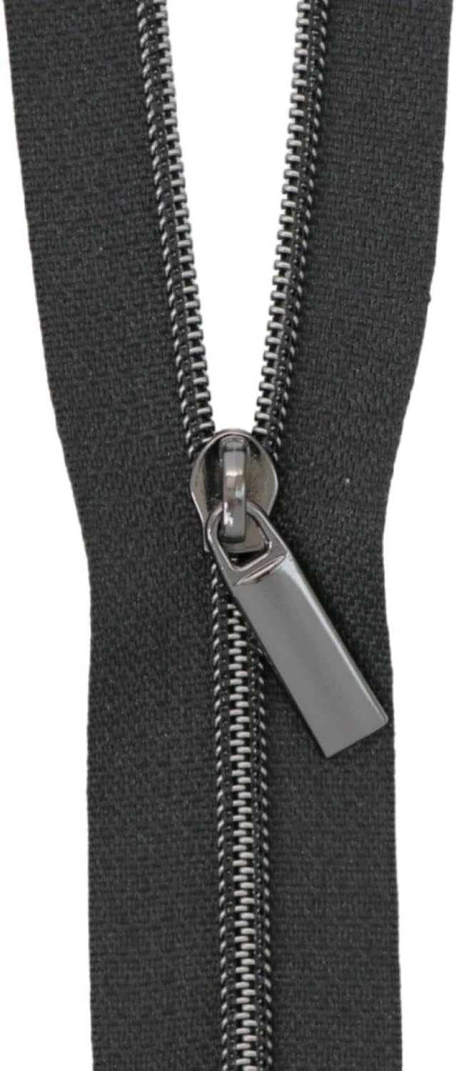 Sallie Tomato - 3 Yard Zipper - Grey Tape & Gunmetal Coil #5