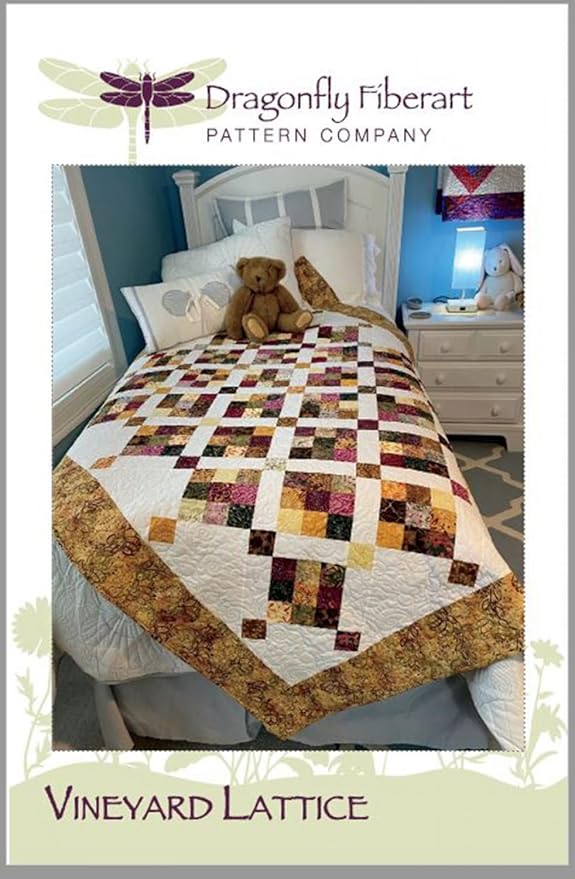 Vineyard Lattice Quilt Pattern by Dragonfly Fiberart Pattern Company