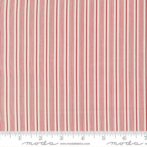 American Gatherings III - Primitive Gatherings Cloud with Crimson Stripe 49321 23 by Moda