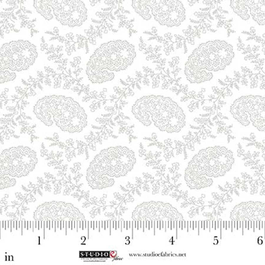 White on White - Best of Cream & Sugar - Vines & Small Foulard 8923-01W by Studio E Fabrics