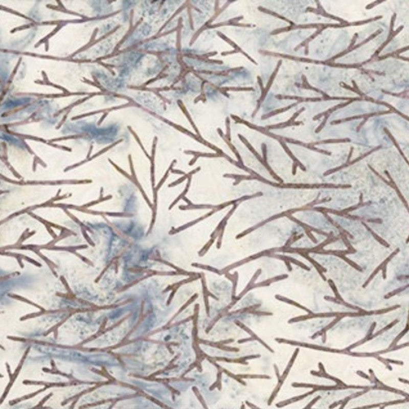 108" Banyan Batiks - Twiggy Light Sea Fog B83701-13 by Banyan Batiks Sold through Northcott