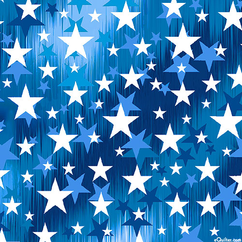 America's Highway - All Stars Navy/Blue by Benertex Fabrics