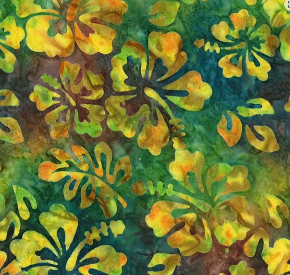 Tropical Batiks - Hibiscus Blossom BT8511-CARI-D by Michael Miller Fabrics