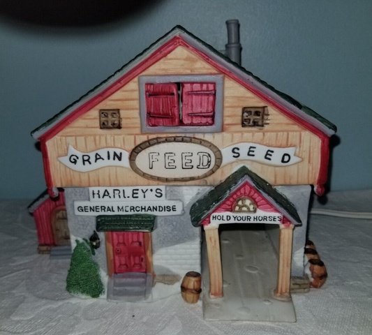 Harley's General Merchandise Store Collectible Lighted House