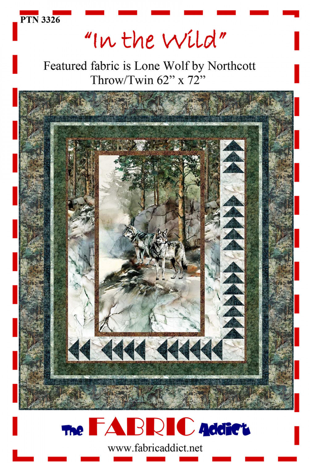 Lone Wolf - In the Wild Quilt Pattern by Northcott