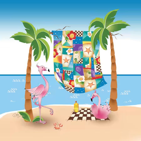 Fabric Art Panel - Quilting by the Sea JHD7-3 by Jody Houghton Designs