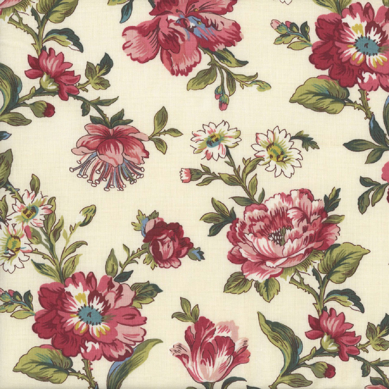 Midnight Meadow - Smithsonian Institution R650840 Cream by Marcus Fabrics