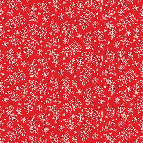 Meowy Christmas - Holly Jingle Red 16235-10 by Benartex