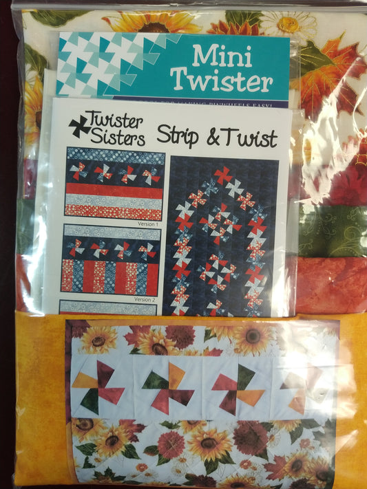 Twister Sisters Sunflower Placemat Kit - Strip & Twist