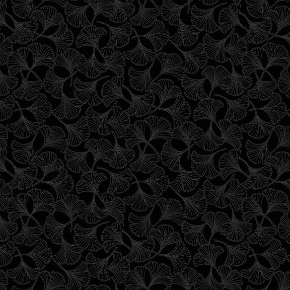 Triple Time Basics - Ginko R210156 Black by Marcus Fabrics