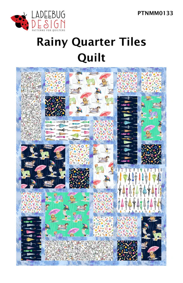 Rainy Quarter Tiles Quilt Pattern by Ladeebug Design