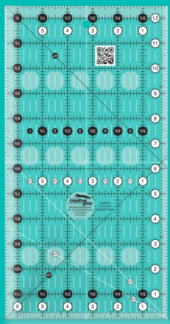 Creative Grids - Quilters Ruler CGR12 6 1/2" x 12 1/2"