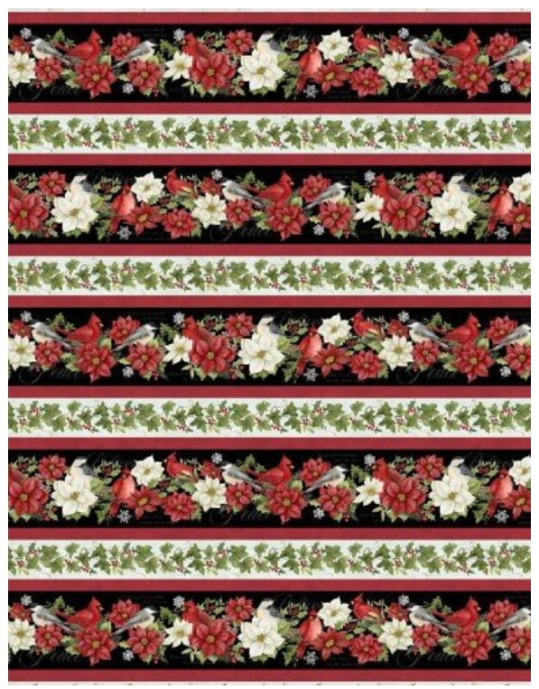 Medley in Red - Border Print by Wilmington Prints