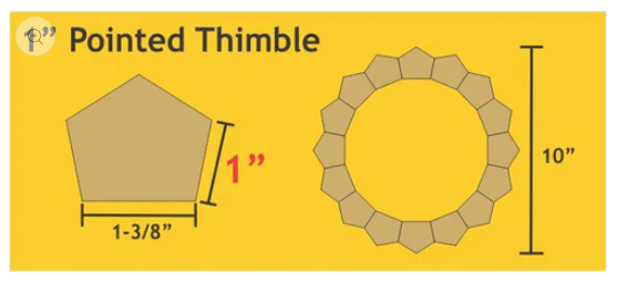 Paper Pieces - 1" Pointed Thimble 60 Pieces