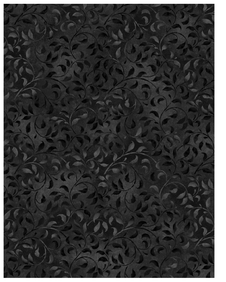 Essentials - Climbing Vines - Black 38717 999 by Wilmington Prints