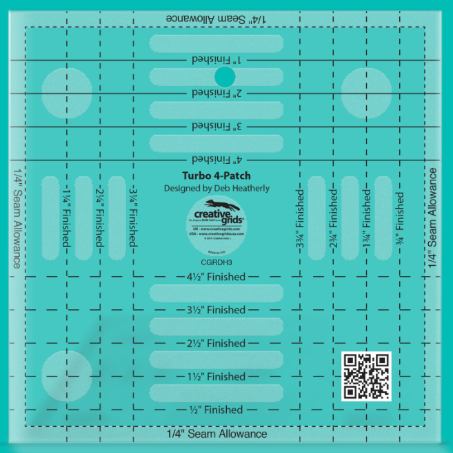 Creative Grids - Turbo 4-Patch Ruler - CGRDH3