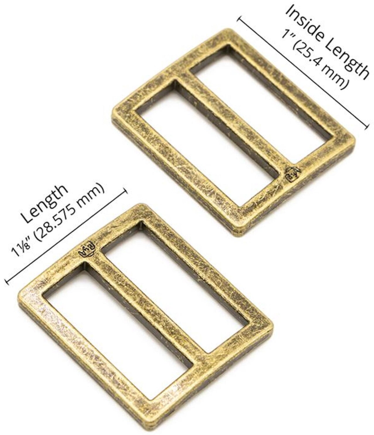 By Annie Pkg. of 2 - 1" Widemouth Sliders - Antique Brass