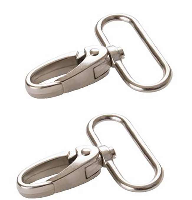 By Annie Pkg. of 2 - 1.5" Swivel Hooks - Nickel