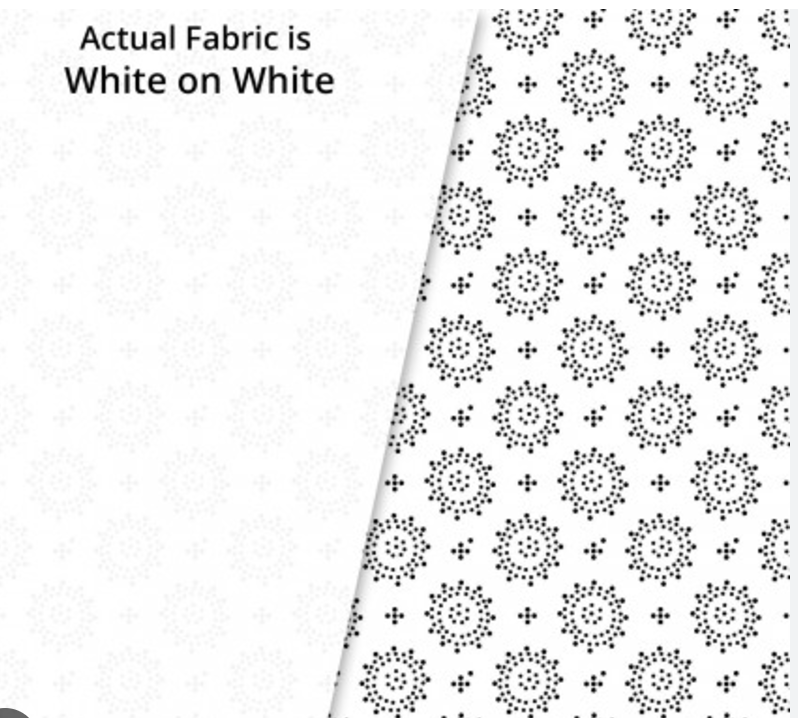 Ramblings 12 00801 - White on White Dots Geo by P&B Textiles