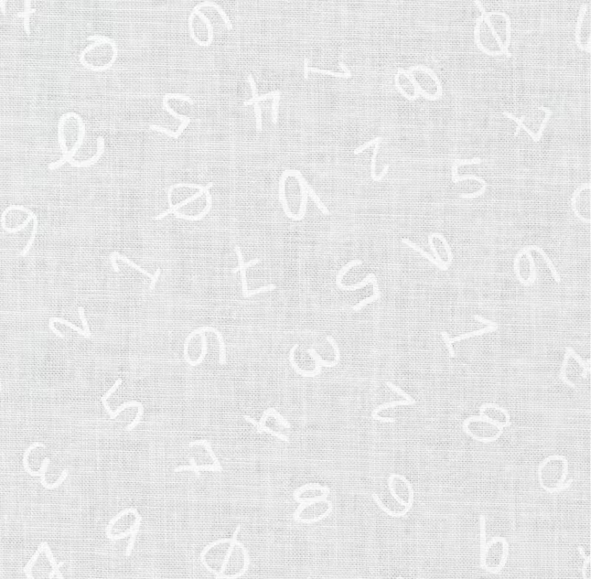White-On-White Mini Madness 21913-1 Numbers by Robert Kaufman