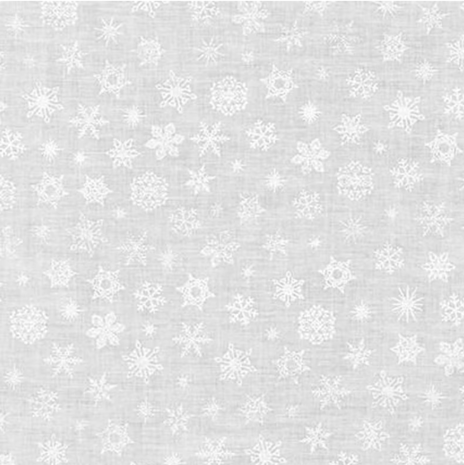 White-On-White Mini Madness 19698-1 Snowflakes by Robert Kaufman