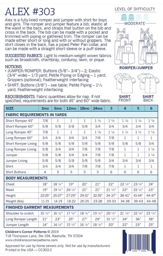 Children's Corner Patterns - Alex