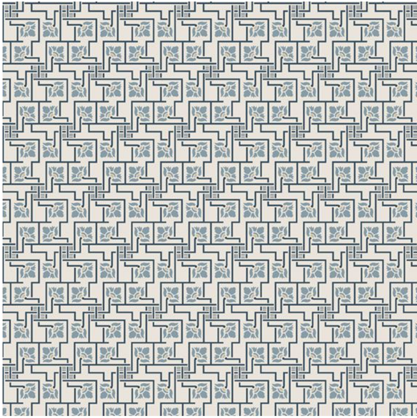 Nouveau Smithsonian - R651066D Flower Maze - Cream by Marcus Fabrics