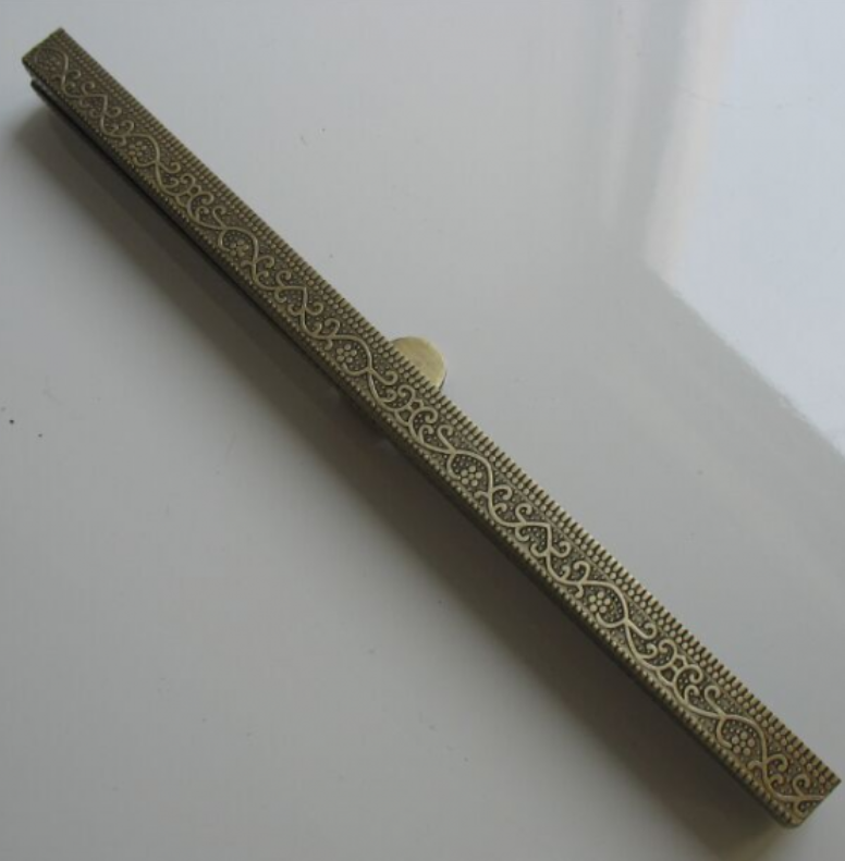 Wallet Clasp - Embossed Bronze by Pam Damour