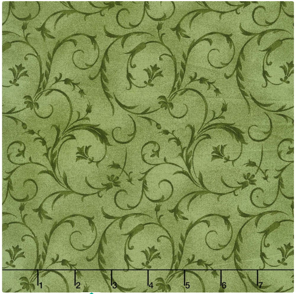 108" Elegant Scroll Beautiful Backings Forest Green QB100-G by Maywood Studio