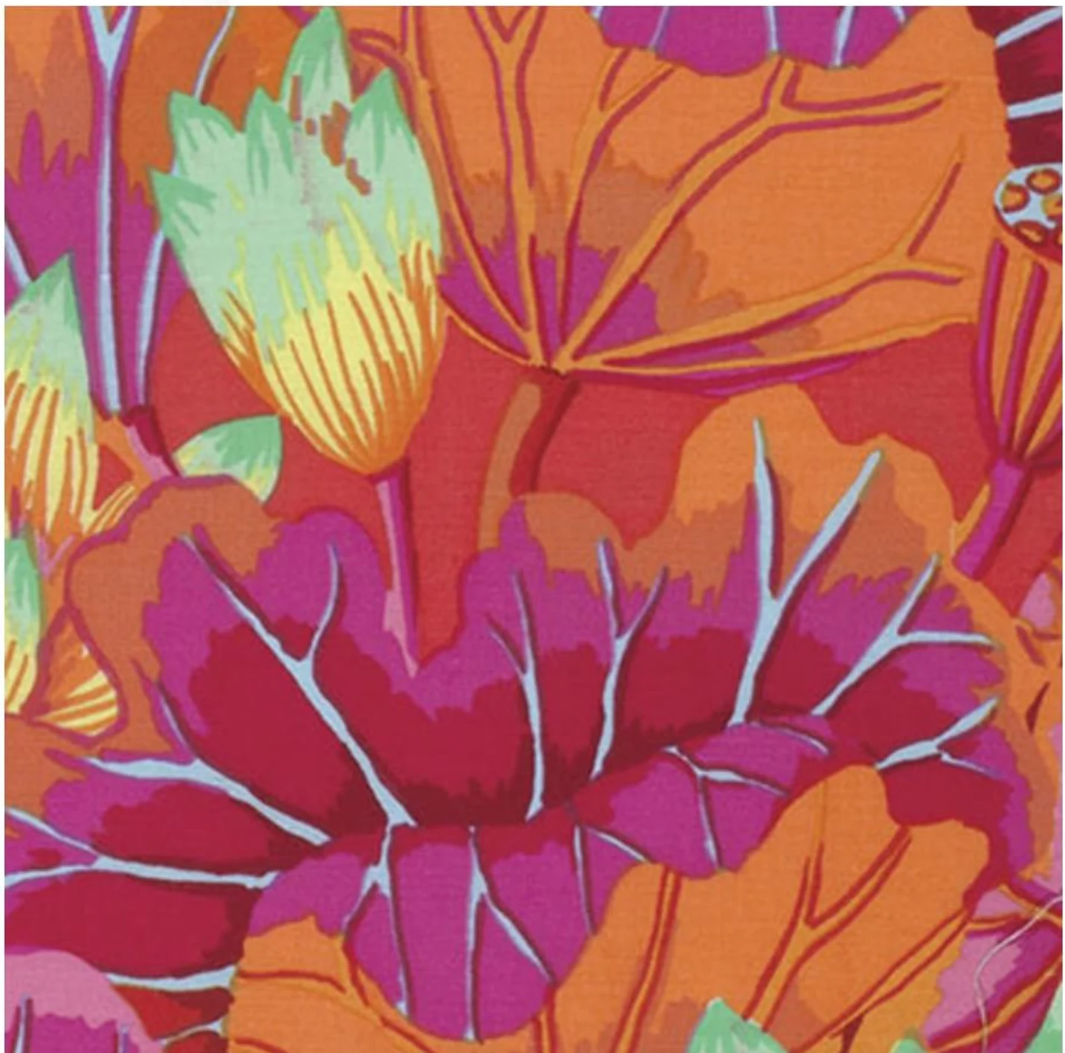 Kaffe Fassett Classics - Lake Blossoms - Magenta by Free Spirit