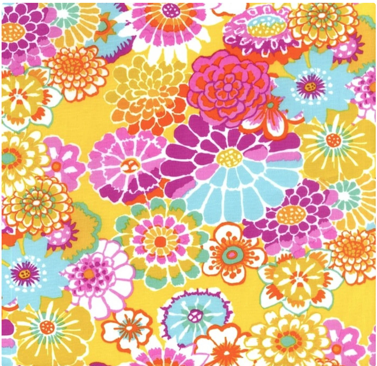 Kaffe Fassett August 2023 - Asian Circles - Yellow - Free Spirit