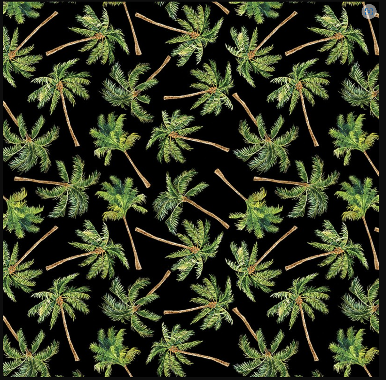 Paradise Awaits - Palm Trees Black by Benartex