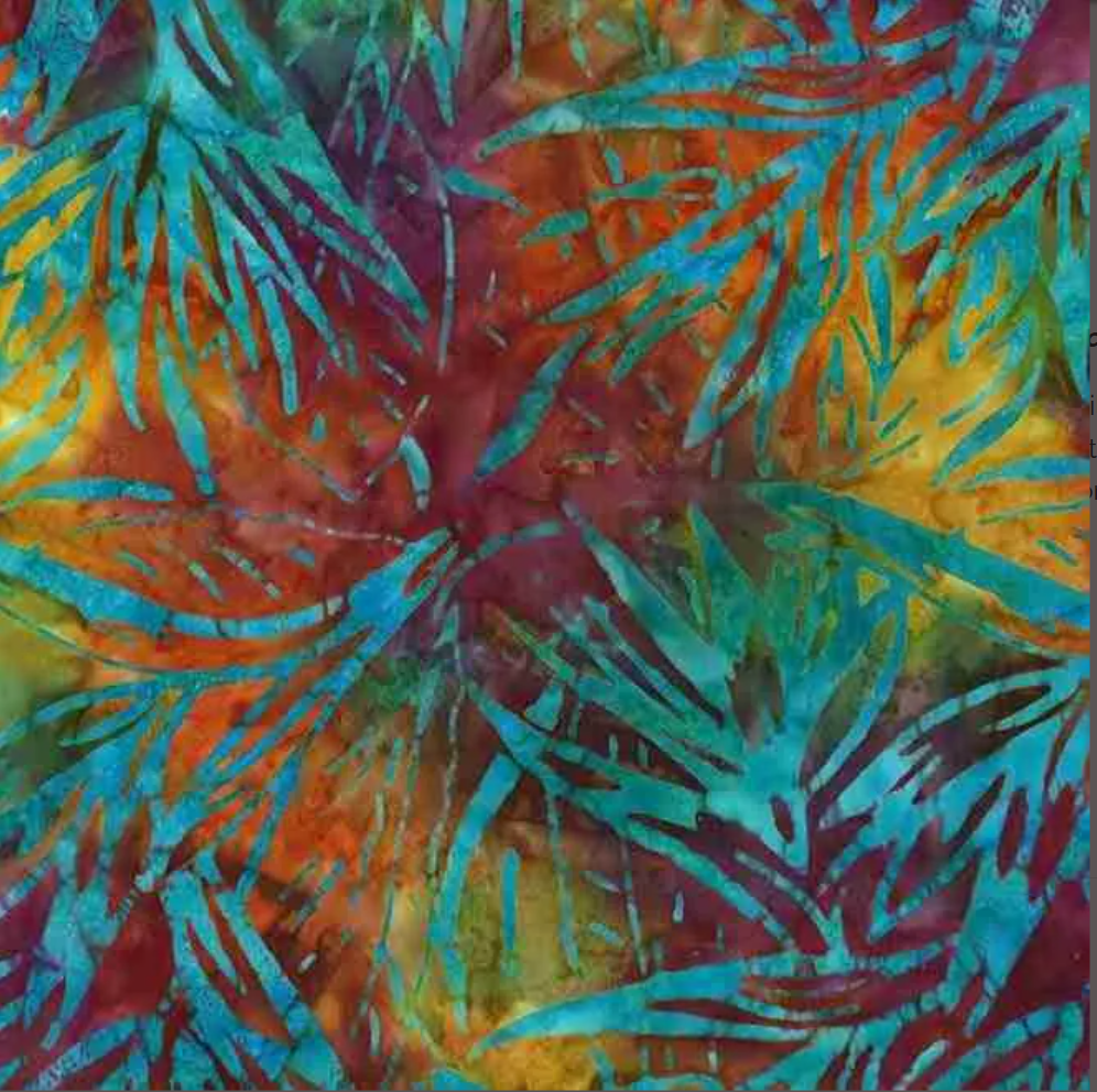 Tropical Batiks - Palm Bloom BT8506-CARB-D by Michael Miller